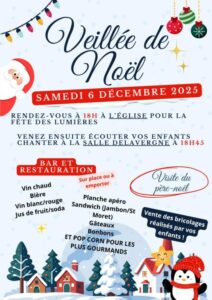 Veillée de noël @ Eglise puis salle Charles DELAVERGNE